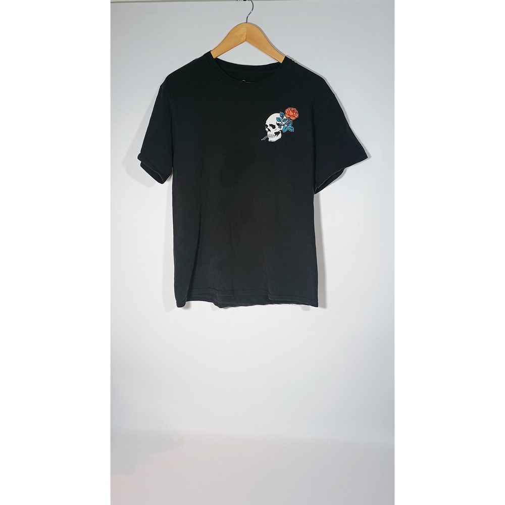 EMPYRE‎ Mens Black Skull Rose Graphic T Shirt Size Medium
